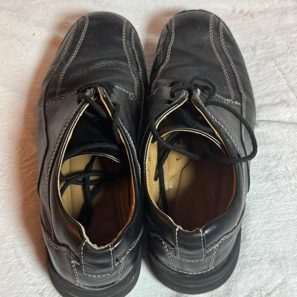 Dockers Leather Trustee Oxford Style Tie Dress Shoe Black Men's 11M Stitching